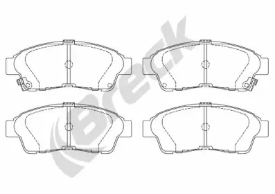 Комплект тормозных колодок, дисковый тормоз BRECK купить